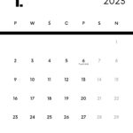 Black & White 2023 Monthly Calendar Planner